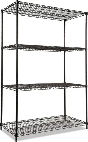 Miniatura 21 de Alera ALE Industrial - Kit de inicio de estantería de alambre resistente, 4 estantes, 48 pulgadas de ancho x 18 pulgadas de profundidad x 72 plateado