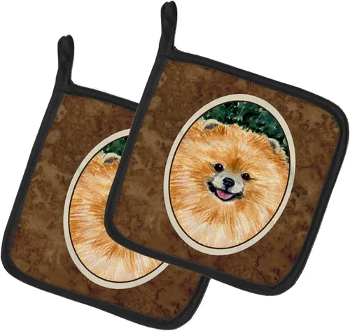 Miniatura 306 de Caroline's Treasures SS8617PTHD - Juego de soportes para ollas de cocina resistentes al calor, almohadillas calientes para horno para cocinar, Husky