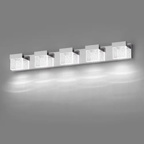 Miniatura 13 de Lámpara de tocador de baño de 30.5 pulgadas con 4 burbujas, color negro, lámpara LED sobre espejo, moderna, 6000 K