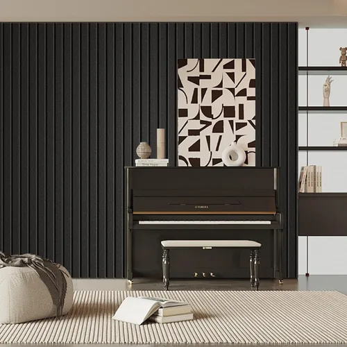 Miniatura 6 de Paquete de 5 paneles de espuma a prueba de sonido para paredes 120 cm x 60 cm Paneles acústicos grandes absorbentes de sonido, paneles de pared Pack