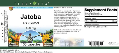 Miniatura 3 de Jatoba 4:1-450 mg (100 Cápsulas, ZIN: 520857) - Paquete de 3