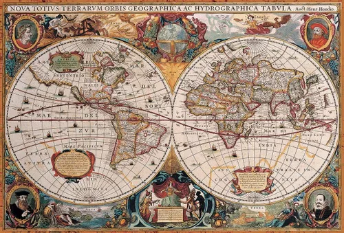 Miniatura 2 de EuroGraphics Rompecabezas de mapa antiguo del mundo (2000 piezas)