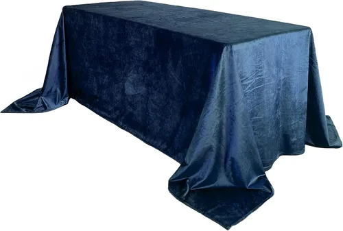 Miniatura 10 de YOUR CHAIR COVERS - Manteles rectangulares de terciopelo real - Mantel sin costuras de alta calidad para mesas rectangulares estándar de 5.9 ft