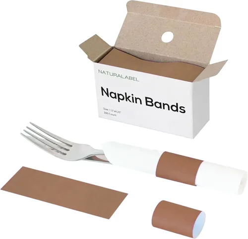 Miniatura 8 de NATURALABEL 500 servilleteros de papel con caja, servilletas autoadhesivas, para comidas familiares, fiestas de cumpleaños, bodas, celebraciones