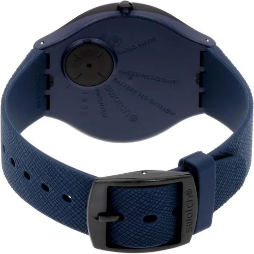 Miniatura 3 de Swatch Skin Saphira Reloj de silicona para hombre esfera plateada SVUN106