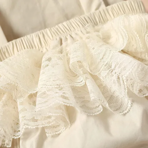 Miniatura 62 de Sasaerucure Traje de verano para bebé niña, sin mangas, mameluco de encaje tutú, mameluco de una pieza con volantes