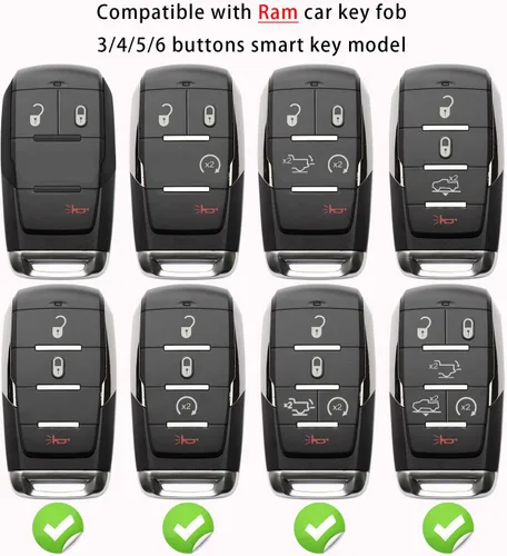 Miniatura 3 de Compatible con Funda para Llave Dodge Ram 1500 2500 3500 Azul Accesorios para Auto