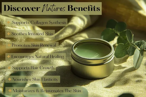 Miniatura 2 de Gotu Kola Salve Centella Asiatica - Soporte de colágeno orgánico - Crecimiento del cabello, cicatrices, regeneración de la piel - Hecho a mano