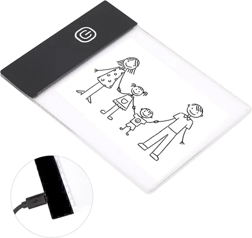 Miniatura 2 de Almohadilla de luz LED para trazado, tablero de luz A6 para dibujo de animación, tablero de copia USB para bocetos de tatuajes de plantillas