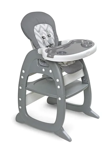 Badger Basket Envee II - Silla alta convertible para bebé con asiento de alimentación infantil, asiento elevador y escritorio para niños pequeños