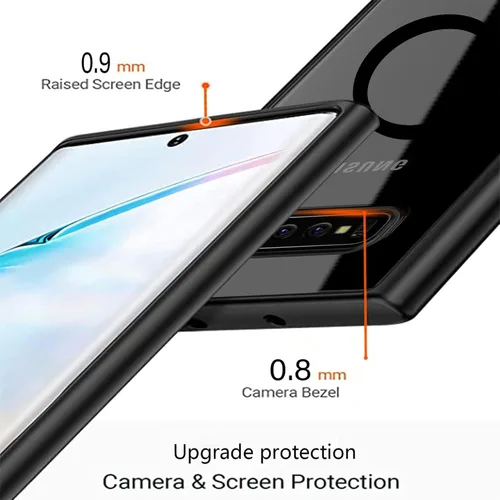 Miniatura 4 de Funda magnética para Samsung Galaxy Note 10 (6.3 pulgadas) [compatible con Magsafe] parachoques de TPU suave + parte trasera transparente