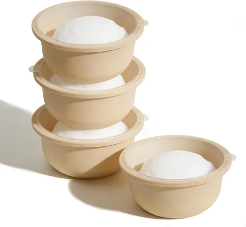 Miniatura 9 de 3 recipientes apilables de silicona para prueba de masa de pizza con tapas, caja a prueba de masa de pizza de 23.7 fl oz para la cocina del hogar