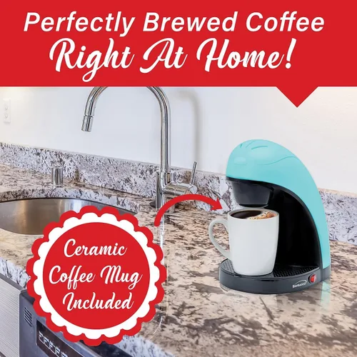 Miniatura 7 de Brentwood TS-112BL Cafetera de una sola porción con taza (azul)
