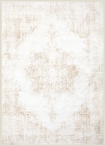 Miniatura 9 de Alfombra de área 9x12 pulgadas: grandes alfombras vintage lavables para sala de estar, alfombra retro con medallón, envejecida, suave, de pelo bajo