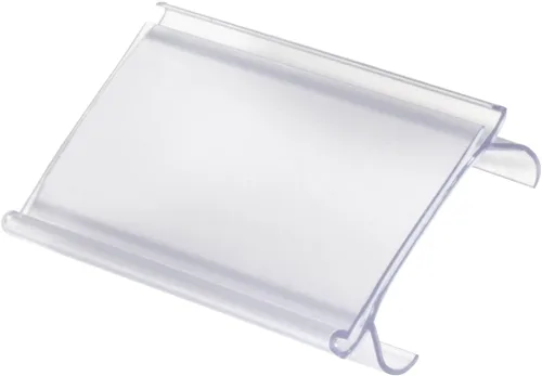 Akro-Mils 29308 Porta etiquetas planas de plástico protector transparente para estanterías de alambre, exhibición minorista y almacenes, (paquete de