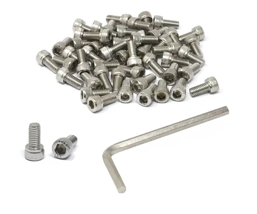 Miniatura 255 de iexcell 25 piezas M4 x 60/65/70/75/3.150 in paso de rosca 0.028 in acero inoxidable 304 cabeza hexagonal Tornillos Tornillos surtido Kit
