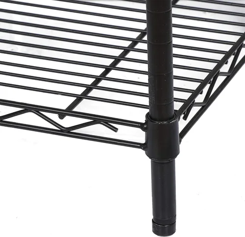 Miniatura 6 de ZENY Estantería de almacenamiento ajustable de 4 estantes, estante de alambre organizador de acero, estante de almacenamiento con patas niveladoras