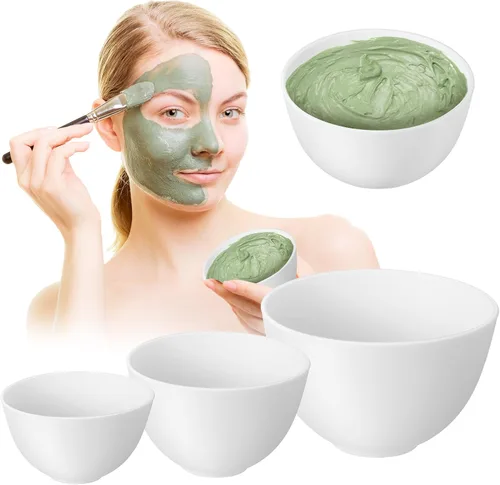 Cuenco de silicona para máscara facial, 3 tamaños de silicona para tratamientos faciales, cuencos faciales esteticista para el hogar y el salón,