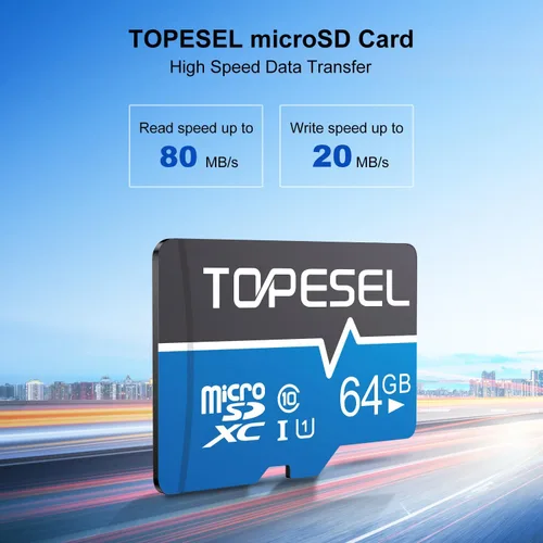 Miniatura 2 de TOPESEL Paquete de 5 tarjetas micro SD de 64 GB Clase 10 Tarjeta de Memoria Micro-SDXC UHS-I, tarjeta flash TF de alta velocidad para cámara