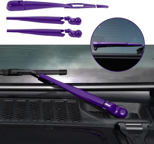 Miniatura 11 de Juego de limpiaparabrisas delantero, trasero y delantero, accesorios de decoración exterior para Jeep Wrangler JL JLU y Gladiator JT 2018-2022 (azul)