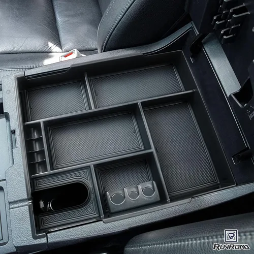 Miniatura 4 de RUNROAD Organizador de Consola Central Bandeja de Cobertura Completa Compatible con Toyota Tundra 2014-2020 2021 Accesorios, Soporte de Monedas ABS
