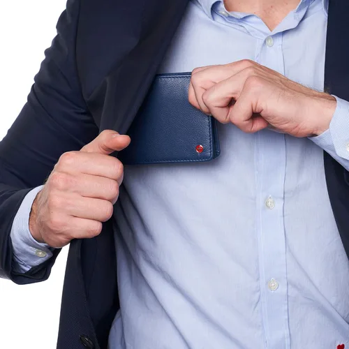 Miniatura 6 de Alpine Swiss - Cartera de piel con cremallera para hombre cierre de cremallera