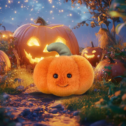 Miniatura 2 de Apricot Lamb Juguetes de verduras, peluches de calabaza fresca, animal de peluche suave, perfecto para niños (calabaza naranja, 4.5 pulgadas)