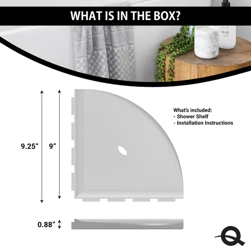 Miniatura 5 de Questech Decor - Estante esquinero de ducha, con tapa para una nueva construcción, estante esquinero de ducha para paredes de azulejos, organizador