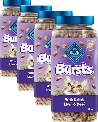 Miniatura 10 de Blue Buffalo - Premios crujientes Bursts para gatos, de pollo, tarro de 340,1 g