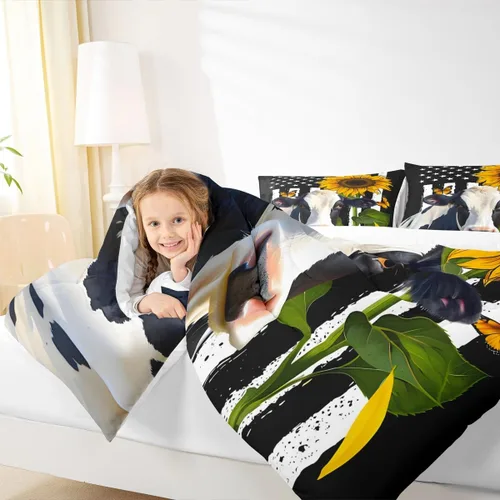 Miniatura 41 de Juego de edredón con siluetas de oso para niños, tamaño individual, decoración de Navidad para niños y niñas, adultos, edredón de plumón de pinos