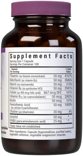 Miniatura 2 de Bluebonnet Nutrition B Complex 50 cápsulas vegetales, 100