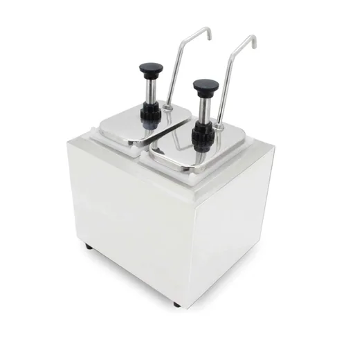Miniatura 4 de Dispensador de queso doble con bomba, calentador de dulce de azúcar caliente, calentador de salsa manual para queso nacho y chocolate, capacidad