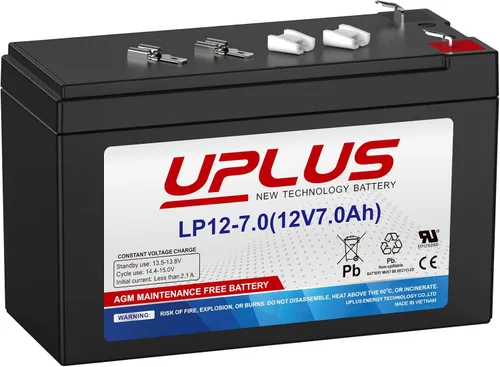 Miniatura 9 de Uplus - Batería recargable de plomo ácido sellada de 12 V 5 Ah - DJW12-5.0T reemplaza la batería de alarma doméstica compatible con terminales F1 F2