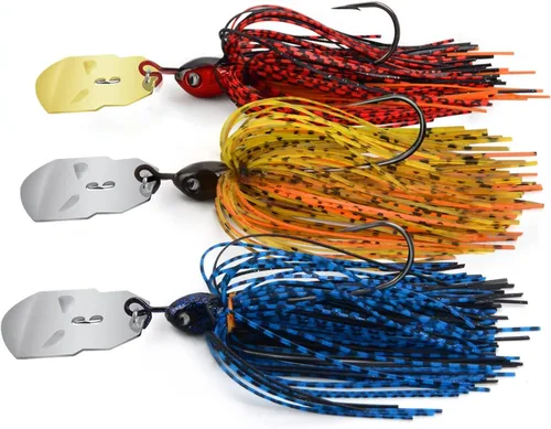 Miniatura 10 de MadBite by KastKing - Señuelos de pesca con cuchillas, kits multicolores, acción vibratoria irresistible, ganchos de punta de aguja de alambre A1