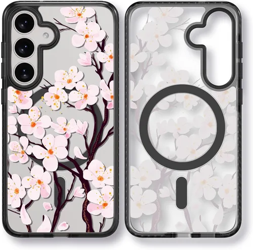 Miniatura 177 de Rosarnnah Funda compatible con Samsung Galaxy S24 Ultra, bonita estética, a la moda, divertida funda con estampado de gatito y gato, duradera a