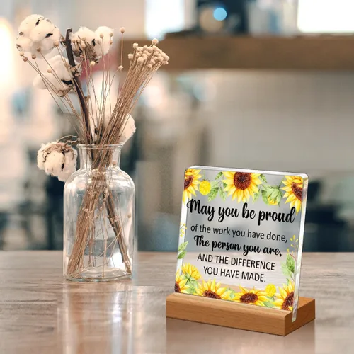Miniatura 5 de Regalos de agradecimiento de jubilación para mujeres, regalo de mentor de entrenador, regalo de trabajador social, placa de oficina regalo
