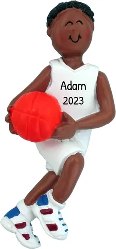 Adorno personalizado de árbol de equipo de baloncesto 2021 – Hombre atleta con B-Ball Sport Hobby NBA Profesión