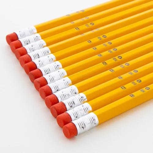 Miniatura 4 de BAZIC PRODUCTS Lápiz preafilado #2 HB, borrador sin látex, lápices amarillos preafilados sin madera, para examen, escuela, oficina (12/paquete), 1