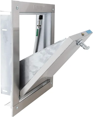 Miniatura 5 de Manija universal de acero inoxidable compatible con ADA en L con cierre estándar de 12 pulgadas de ancho x 15 pulgadas de alto, puerta de canal