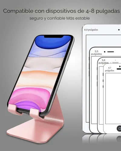 Miniatura 4 de CreaDream Soporte para teléfono celular, cuna, soporte, soporte de escritorio de aluminio compatible con Switch, todos los teléfonos inteligentes
