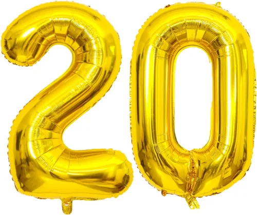 Miniatura 11 de Globo dorado grande de 40 pulgadas con letras del alfabeto de Mylar de aluminio de helio, globos de número grande para cumpleaños, aniversario