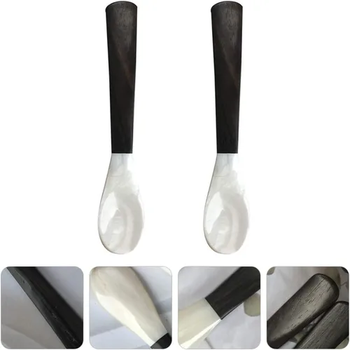 Miniatura 9 de 2 cucharas creativas con mango de madera, cucharas de café para caviar, postre, café, helado