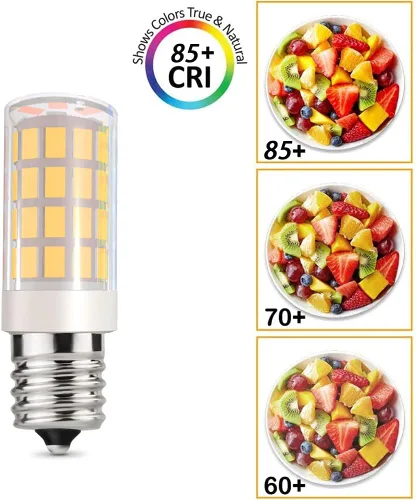 Miniatura 5 de Luz para horno de microondas, bombilla LED E17, base T7, 4 W (equivalente a halógeno de 40 W) sobre encimera, hornos de microondas de 120 V, pieza