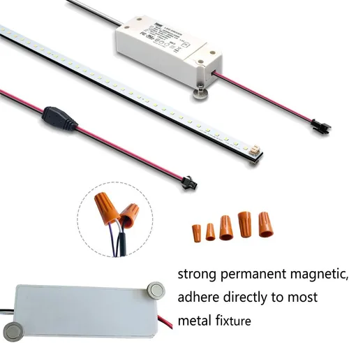 Miniatura 5 de Kit de reacondicionamiento magnético LED de 2 x 2 pies, kit de reacondicionamiento LED Troffer de 2 pies, 18 W, luz blanca diurna 5000 K, 0-10 V