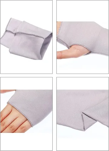 Miniatura 2 de Bememo Guantes sin dedos para mujer guantes de protección UV hasta la muñeca guantes de algodón con bloqueo solar guantes de conducción unisex