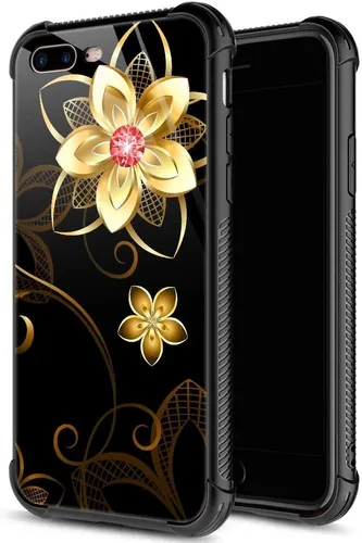 Miniatura 36 de ZHEGAILIAN Funda para iPhone 7/8 Plus, protección de grado militar, esquinas a prueba de golpes, funda antiarañazos para iPhone 7/8 Plus, girasol
