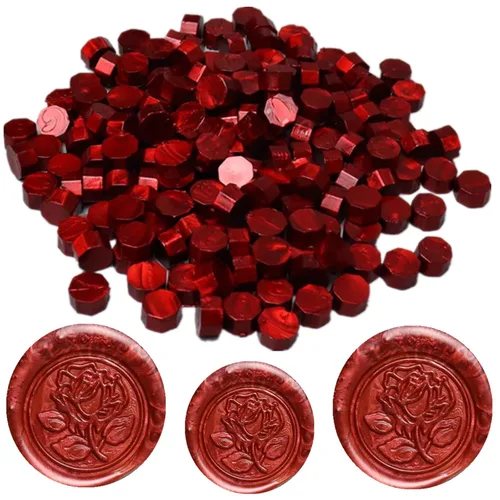 200 cuentas de sellado de cera para sello de cera, perfectas para tarjetas de Navidad, sobres, invitaciones, paquetes de vino, sellado de letras