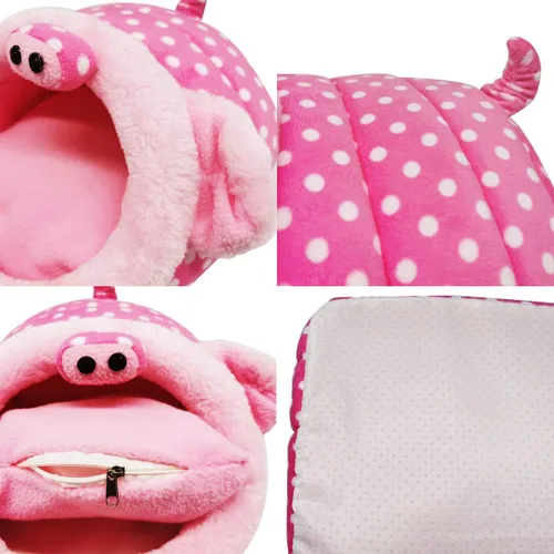 Miniatura 6 de LEFTSTARER Cama y Escondite para Conejo y Rata para Hurón, Erizo, Dormir y Ocultarse, Accesorios de Jaula de Juguetes para Pequeños Animales