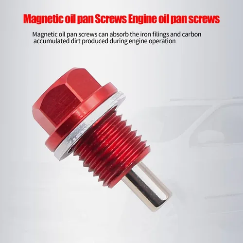 Miniatura 3 de 1 tapón magnético de drenaje de aceite M12 x 1.5 con cuatro espaciadores, perno de tuerca de drenaje de sumidero compatible con la mayoría de BMW