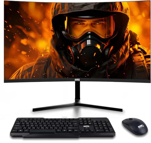 Miniatura 7 de MTG - Monitor curvo de 27 pulgadas, pantalla Full HD 1080P sin marco, audio HDMI DP USB, desenfoque de bajo movimiento, montaje VESA, combo